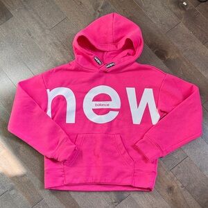 New Balance Kids Bright Pink Hoodie